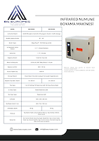 IR Numune Boyama Makinesi Infrared Sample Dyeing Tester Teknik Özellikleri