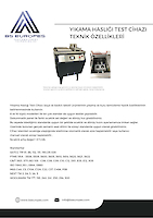 Yıkama Haslığı Test Cihazı Teknik Özellikleri
